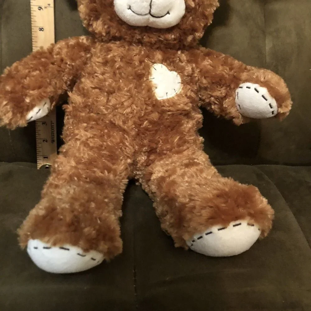 Build-A-Bear  Champ Brown Patch Work - Stitched Teddy Bear Plush BABW Gift - Picture 10 of 10
